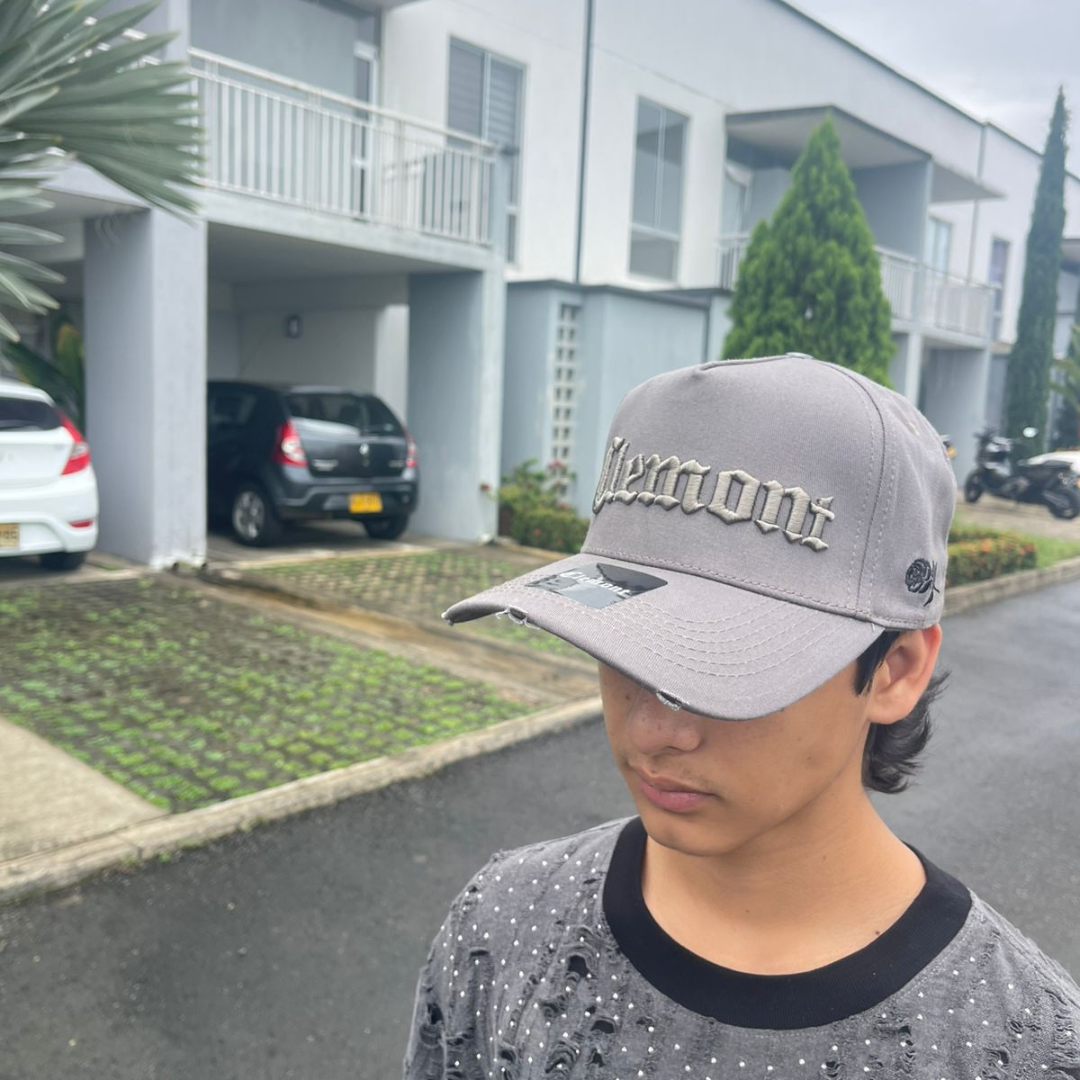Gorra Clemont Gris & Roja
