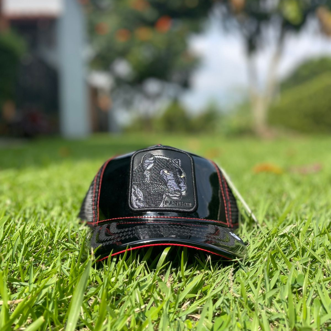 Gorras Trucker Panther, Negra Mate & Negra Charol (Brillante)
