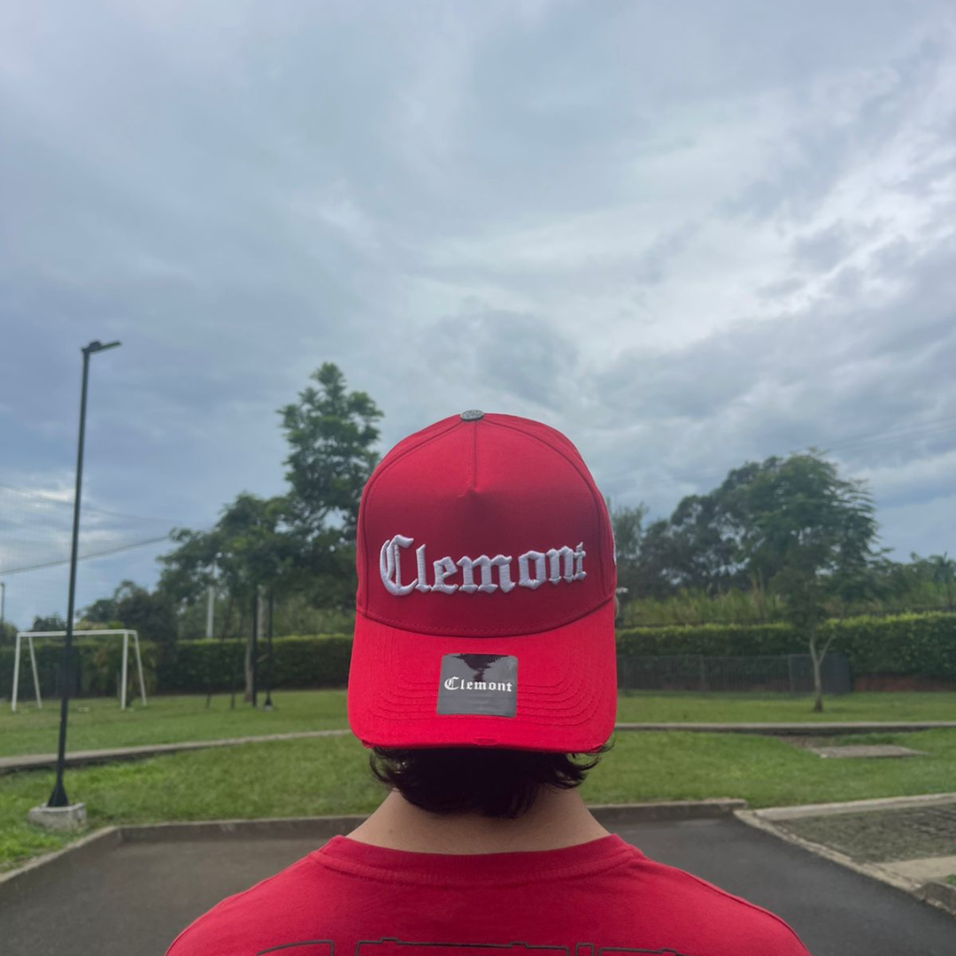 Gorra Clemont Gris & Roja