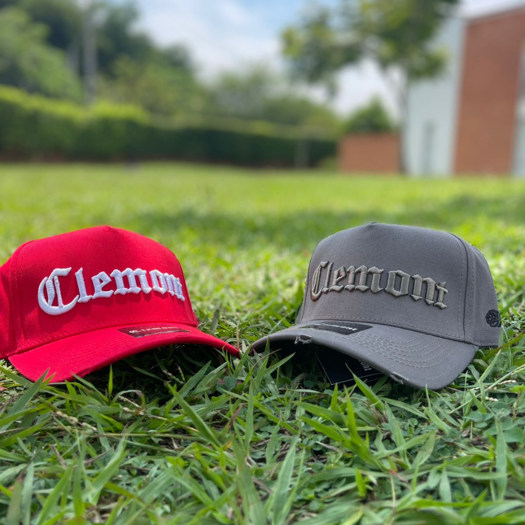 Gorra Clemont Gris & Roja